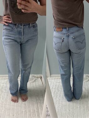 Vintage Levis 501 Jeans Stonewash Faded Blue 25